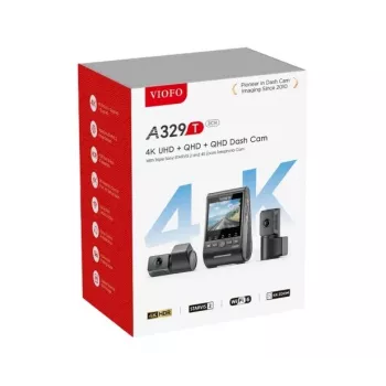 VIOFO A329T 3CH GPS Vaizdo Registratorius 4K Priekyje, 1080P Viduje ir Gale, Sony STARVIS Jutikliai, Įmontuotas Wi-Fi ir GPS