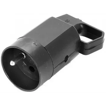 VIPLAST 315-05 Paviršinis kištukinis lizdas su įžeminimu, 2P+Z, 16A, 250V, IP20, juodos spalvos