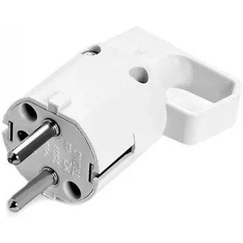 VIPLAST 325-01 Universal Schuko kištukas su griebimo žiedu, 16A 250V, IP20, baltas