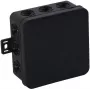 VIPLAST V6 Klik paviršinė jungčių dėžutė, 12 kabelių įvadų, IP54, juoda, 85x85x41 mm, tuščia