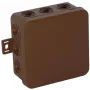 VIPLAST V7 Click paviršiaus montavimo skirstymo dėžutė, 12 įvadų, ruda, IP54, 100x100x41mm, 037-02