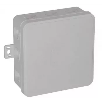 VIPLAST V7 Klik paviršinė tuščia jungiamoji dėžutė, 12 kabelių įvadų, balta, IP54, 100x100x41 mm
