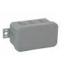 VIPLAST V8 Klik paviršinė tuščia jungiamoji dėžutė, 8 kabelių įvadai, pilka, IP54, 80x45x41mm, 038-03
