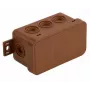 VIPLAST V8 Klik sieninis jungiamasis dėžutė, tuščia, 8 kabelių įvadai, IP54, ruda, 80x45x41mm