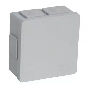 VIPLAST VP-02 paviršinio montavimo dėžutė, 6 kabelių įvadai, IP55, pilka, 86x86x40mm