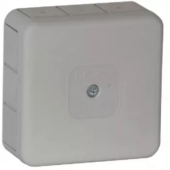 VIPLAST VP-31 paviršinio montavimo prijungimo dėžutė, 12 įvadų, pilka, IP55, 85x85x37mm