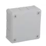 VIPLAST VP-41 paviršinio montavimo tuščia jungiamoji dėžutė, 12 kabelių įvadų, pilka, IP55, 98x98x42mm