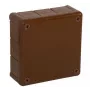 VIPLAST VP-51 paviršinio montavimo jungiamoji dėžutė, 12 kabelių įvadų, ruda, IP55, 118x118x46mm