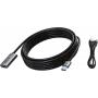 VISION TC 5MUSB3.0EXT+/BL USB 3.0 aktyvus ilginimo kabelis 5 m USB-A kištukas/lizdas juodas sidabrinis