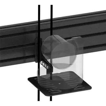 Vision VFM-MNU/P3X75 tvirtas sieninis ir bėginis laikiklių rinkinys 3 LCD ekranams 65-75 coliai portretinė orientacija plienas aliuminis juodas