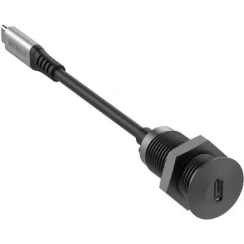 Vivolink USB-C stalinis lizdas, juodas, su 0,3 m USB-C laidu