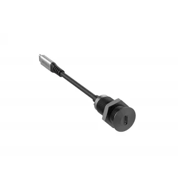 Vivolink USB-C stalinis lizdas, juodas, su 0,3 m USB-C laidu