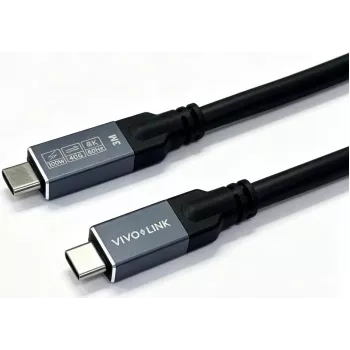 Vivolink USB4 USB-C į USB-C kabelis 1m 40Gbps 100W 8K, skirtas įmonėms (PROUSB4MM1)
