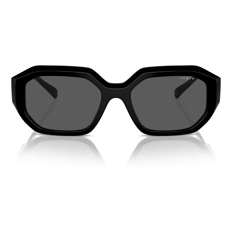 VOGUE VO5554S-W4487 Moteriški katinuko formos akiniai nuo saulės Juodi/Pilki 54mm