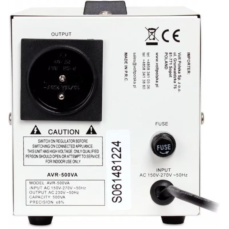 Įtampos stabilizatorius VOLT POLSKA AVR 500 (500VA)