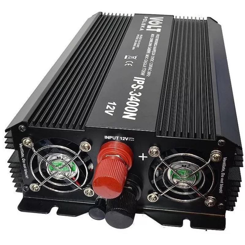 VOLT POLSKA IPS 1700/3400 grynojo sinuso keitiklis 12V DC į 230V AC, 1700W nuolatinė / 3400W pikinė galia