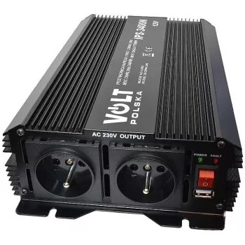 VOLT POLSKA IPS 1700/3400 grynojo sinuso keitiklis 12V DC į 230V AC, 1700W nuolatinė / 3400W pikinė galia