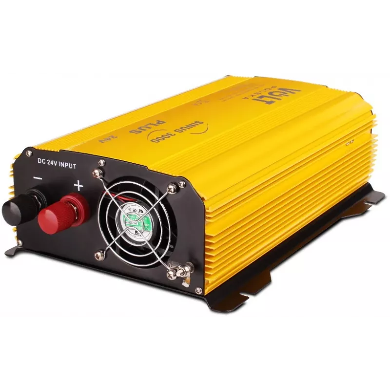 VOLT POLSKA SINUS PLUS 3000 grynojo sinuso įtampos keitiklis 24V į 230V 1500W/3000W su nuotolinio valdymo pulteliu