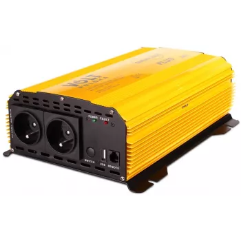VOLT POLSKA SINUS PLUS 3000 grynojo sinuso įtampos keitiklis 24V į 230V 1500W/3000W su nuotolinio valdymo pulteliu