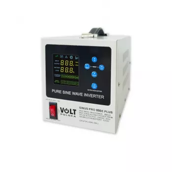 VOLT POLSKA SINUSPRO 850E PLUS 2/230V (500/850W) Inverter, Įkroviklis, UPS, tinka AGM, GEL, LiFePO4 akumuliatoriams