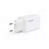Voltage GaN 67W sieninis įkroviklis, 2x USB-C ir 1x USB-A, PD 3.0, QC 3.0, PPS, EU kištukas, baltas