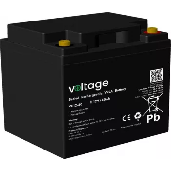 Voltage AGM akumuliatorius 12V 40Ah VE12-40 (6-9 metų tarnavimo laikas)