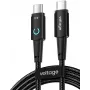 VOLTAGE PowerAngle USB-C į USB-C 100W PD laidas, 1 m, juodas