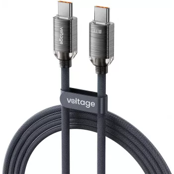 VOLTAGE PureCrystal 100W USB-C į USB-C PD laidas 1m juodas