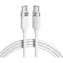 VOLTAGE VEKS100CC100WE Silicone USB-C į USB-C laidas, 100W PD, 1m, baltas