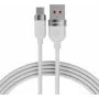 VOLTAGE VEKS66AC100WE USB-A į USB-C silikoninis 66W PD greito įkrovimo laidas, 1 m, baltas