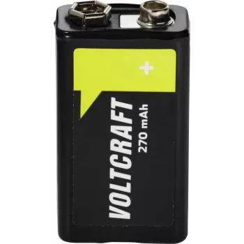 VOLTCRAFT 9 V blokinė akumuliatorinė baterija NiMH 270 mAh 8,4 V Ready to Use, 1 vnt. (VC-17665965)