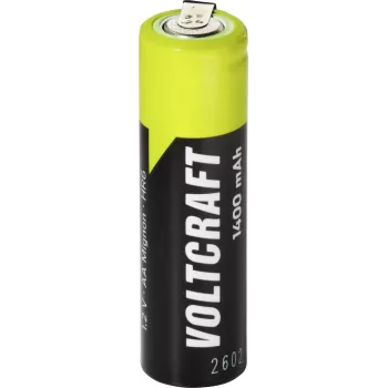 VOLTCRAFT AA akumuliatorius NiMH 1,2 V 1400 mAh su litavimo kontakteliu, didelės srovės, paruoštas naudoti VC-17666035