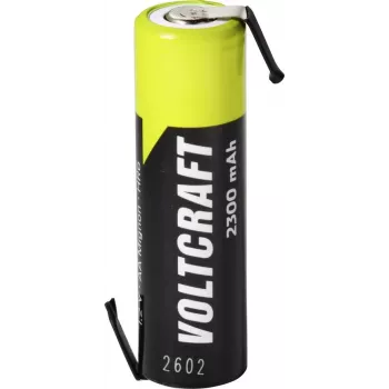 VOLTCRAFT AA įkraunama baterija NiMH 1,2 V 2300 mAh su Z litavimo kontaktukais, didelės srovės, paruošta naudoti, 1 vnt. VC-17666050