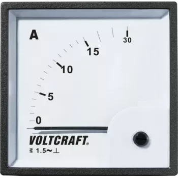 VOLTCRAFT AM-72X72/15A judančios geležies kintamosios srovės ampermetras, 72x72mm, 0-15A, 1.5 klasė