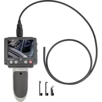 VOLTCRAFT BS-800 HD endoskopinė kamera su 5,5 mm zondas, 1 m pusiau standus kabelis, 3,5 inch TFT LCD, 720p HD, IP67 atsparus vandeniui, 6 reguliuojami LED, MicroSD įrašymas