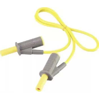 VOLTCRAFT Itin lankstus saugos matavimo laidas 4 mm lamelinis kištukas - 4 mm lamelinis kištukas 0,5 m geltonas MSB-501 10 A VC-8063450