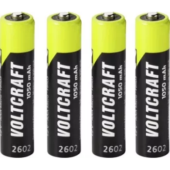 VOLTCRAFT Micro (AAA) NiMH akumuliatorius 1050 mAh 1,2 V, paruoštas naudoti, 4 vnt. (VC-17275425)
