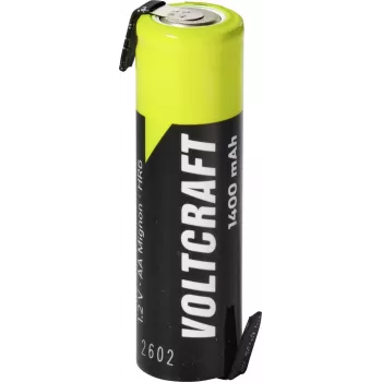 VOLTCRAFT Mignon AA akumuliatorius NiMH 1,2 V 1400 mAh High-Current su Z litavimo kontakteliais, paruoštas naudoti (1 vnt.) VC-17666040