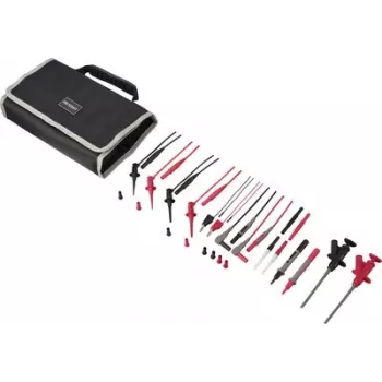 VOLTCRAFT MLSet-120 Bandymo laidų rinkinys, 6 dalių, 4 mm bananų kištukai, bandymo zondai, 0,64 mm kontaktiniai kaiščiai, 1,2 m, raudona/juoda VC-18652750