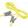 VOLTCRAFT MSB-501 saugos matavimo laidas, 4 mm kištukiniai banana kištukai, 2 m, geltonas, CAT III 1000 V / CAT IV 600 V, 16 A VC-8063480
