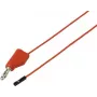 Voltcraft MSL-315 raudonas matavimo laidas, 4 mm saugos kištukas į 0,64 mm saugos lizdą, 1 m, sujungiamas, 60 V DC, 1 A VC-17182170