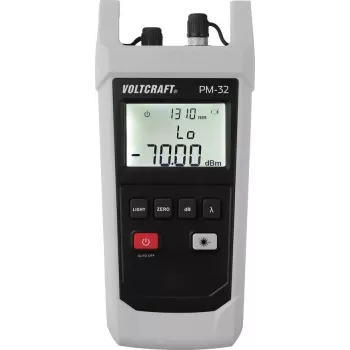 VOLTCRAFT PM-32 optinis galios matuoklis -70 iki +10 dBm, 850-1625 nm, InGaAs, universalus 2,5 mm FC/SC/ST VC-11499080