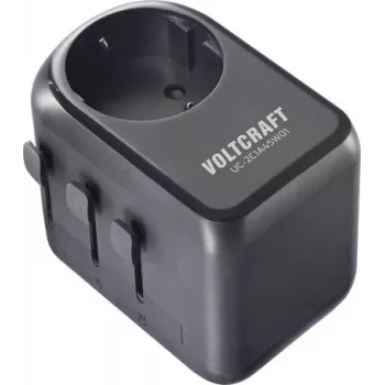 VOLTCRAFT UC-2C1A45W01 45W kelioninis įkroviklis su 2x USB-C PD, 1x USB-A QC, EU/UK/China kištukais - juodas VC-17792635