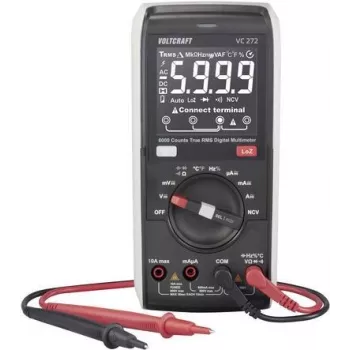 VOLTCRAFT VC272 True RMS skaitmeninis multimetras, ISO kalibruotas, CAT III 600 V, 6000 skaičių VC-13829985