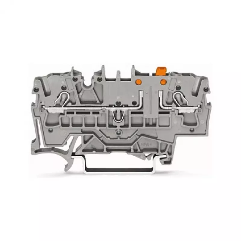 WAGO 2002-1671 2 laidų atjungimo ir testavimo gnybtų blokas su Push-in CAGE CLAMP, pilkas | Kur.lt