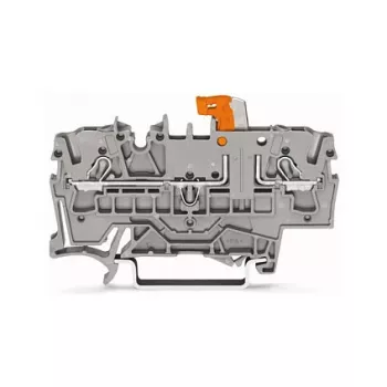 WAGO 2002-1671 2 laidų atjungimo ir testavimo gnybtų blokas su Push-in CAGE CLAMP, pilkas | Kur.lt