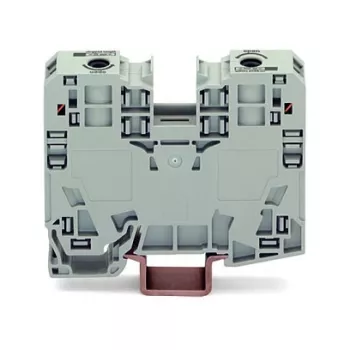 WAGO 285-135 2 laidų praėjimo gnybtų blokas, 35 mm², CAGE CLAMP, pilkas