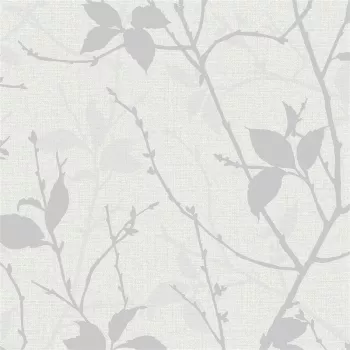 Tapetai Wallpaper 122433 Belle White/Silver Floral Trail, prabangūs tekstūruoti rulonai, 10,05 m x 53 cm