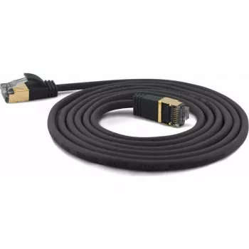 Wantec Patch Cable SSTP CAT7 Ste. CAT6a d=4mm 10,00m Black