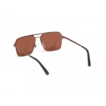 WEB EYEWEAR MAN WE0261-6036E Havana/Rudi acetatiniai rėmeliai su žaliais polikarbonatiniais lęšiais 60/14/145 mm